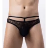 MenSexyWear String Transparent Hollowout Noir